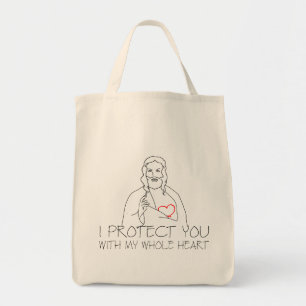 Jesus Christ - I Protect You Tote Bag