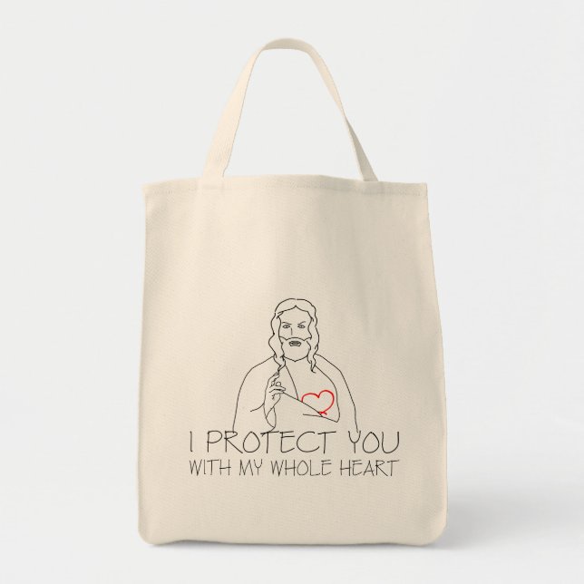 Jesus Christ - I Protect You Tote Bag (Front)