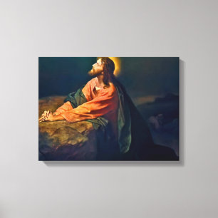 Jesus Christ In Gethsemane Canvas Print