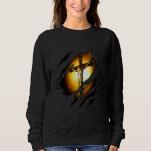 Jesus Christ In Me Design Religion Design God Fait Sweatshirt