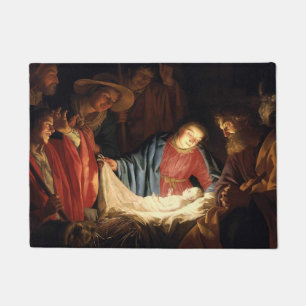 Jesus Christ is Born on Christmas Doormat
