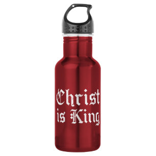 Jesus Christ Is King Gothic Blackletter Grunge Art 532 Ml Water Bottle