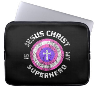 Jesus Christ Is My Superhero Jesus Laptop Sleeve