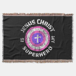 Jesus Christ Is My Superhero Jesus Throw Blanket