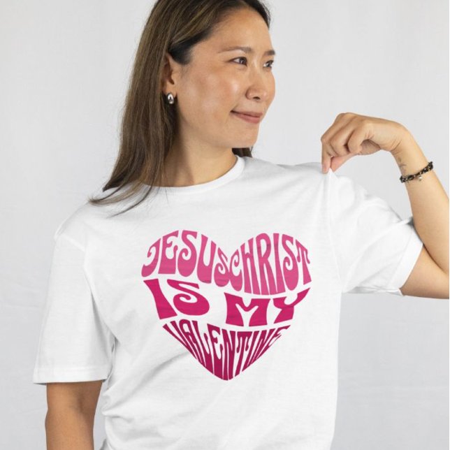 Jesus Christ is My Valentine Heart-Shaped T-Shirt  Tri-Blend Shirt (Creator Uploaded)
