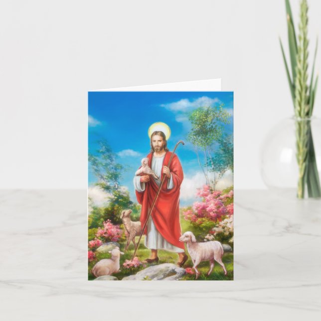 Jesus Christ Lamb Shepherd Card (Front)