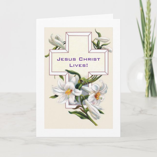 Jesus Christ Lives Easter Card (Front)