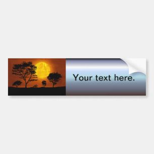 Jesus Christ Looking on Earth from Evening Moon Bumper Sticker