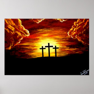 Jesus Christ Love of God Cross Crucifix Poster