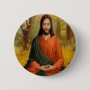 Jesus Christ Meditation 6 Cm Round Badge