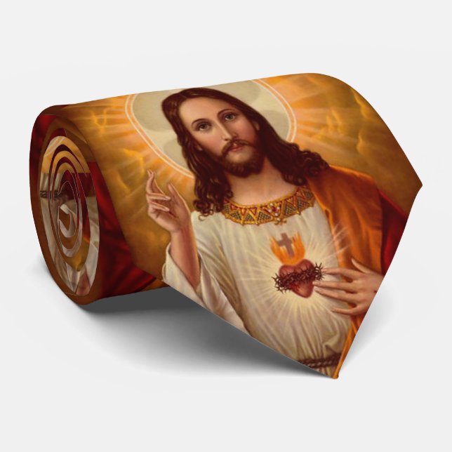 Jesus Christ Men Designer Ties (Rolled)