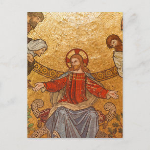 jesus christ mosaic postcard