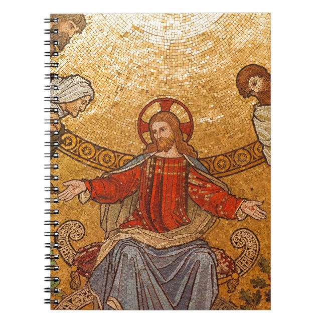 jesus christ mosaic spiral notebook (Front)