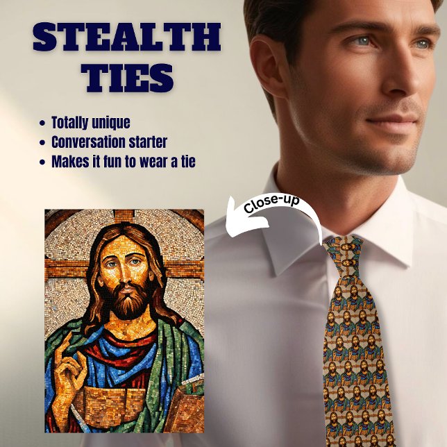 Jesus Christ Mosaic Stealth Tie (Creator Uploaded)