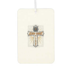 Jesus Christ My Living Hope Vintage Cross Car Air Freshener