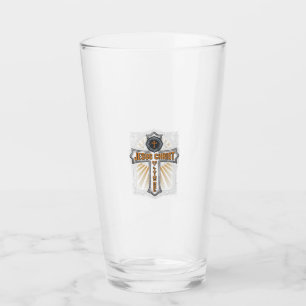 Jesus Christ My Living Hope Vintage Cross Glass