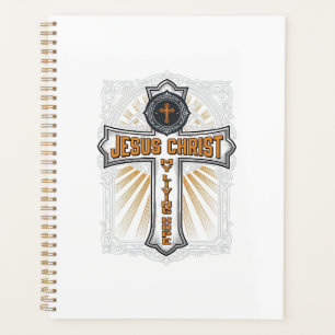 Jesus Christ My Living Hope Vintage Cross Planner