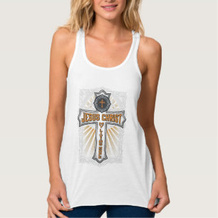 Jesus Christ My Living Hope Vintage Cross Singlet