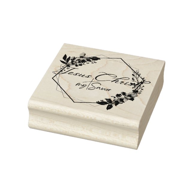 Jesus Christ My Saviour, Fram, Foliage | Rubber Stamp (Stamp)