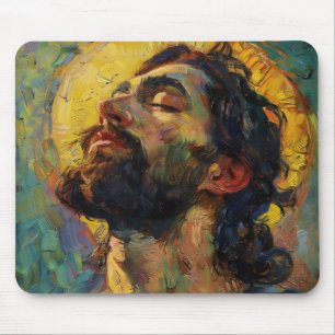 Jesus Christ Neo-Impressionism Mouse Pad