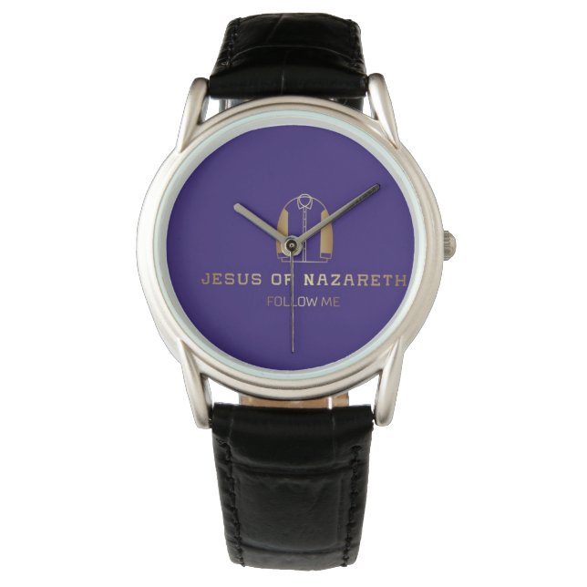 Jesus Christ of Nazareth, purple, sports watch (Front)