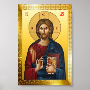 Jesus Christ Orthodox icon Poster