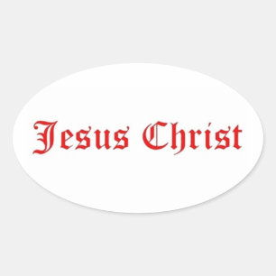 JESUS CHRIST OVAL STICKER