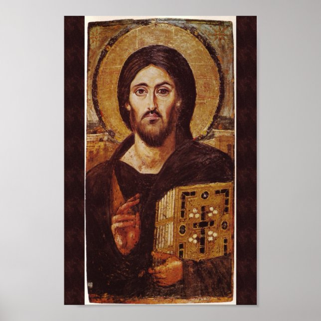 Jesus Christ Pantocrator Christian Icon Poster (Front)