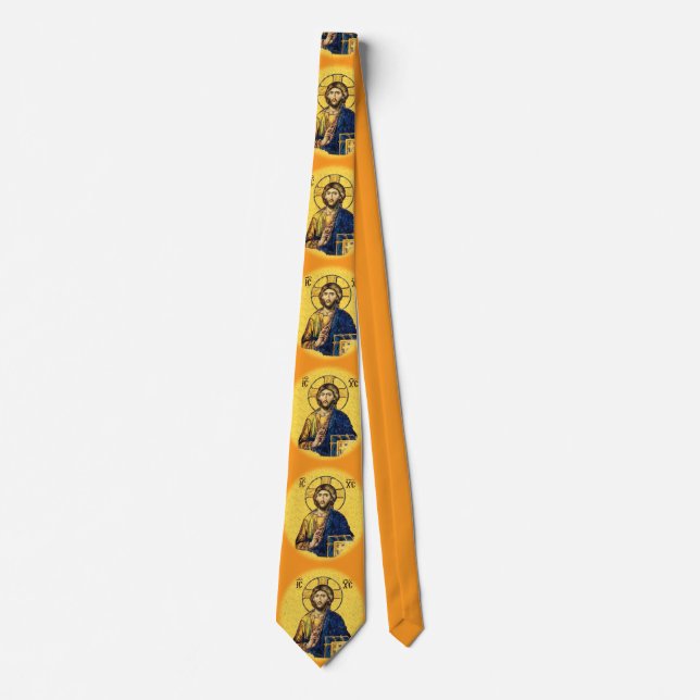 Jesus Christ Pantocrator Classical Masterpiece Tie (Front)