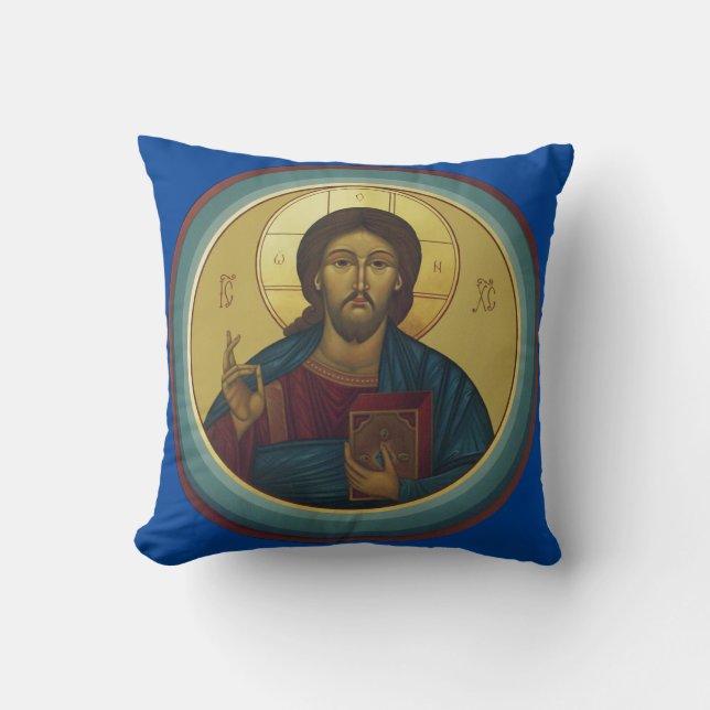 Jesus Christ Pantocrator  Cushion (Front)