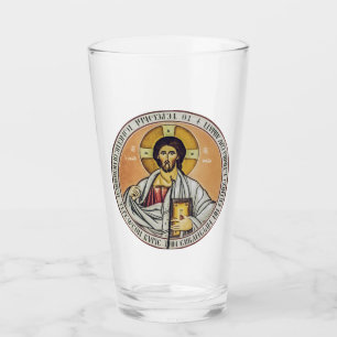 Jesus Christ Pantocrator dome of the Church Glass