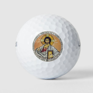 Jesus Christ Pantocrator dome of the Church Golf Balls