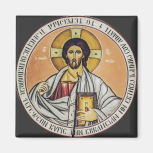 Jesus Christ Pantocrator dome of the Church Magnet