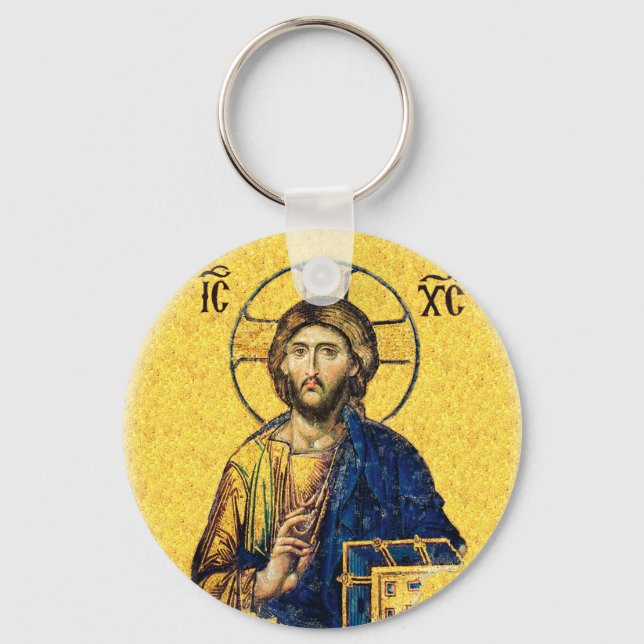Jesus Christ Pantocrator Key Ring (Front)