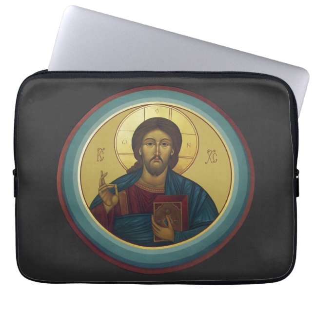 Jesus Christ Pantocrator  Laptop Sleeve (Front)