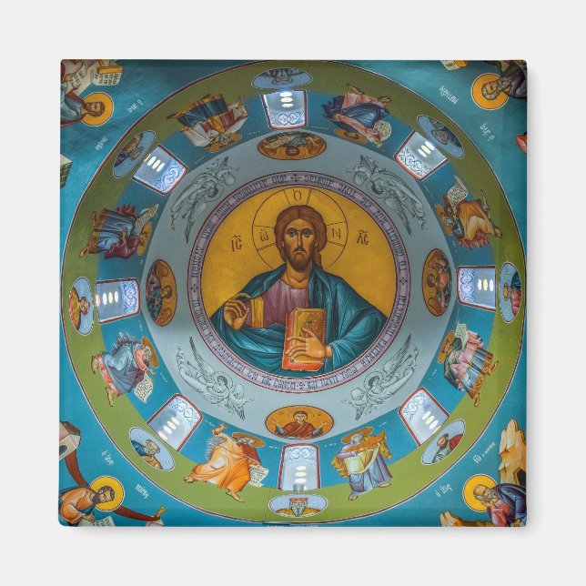 Jesus Christ Pantocrator Lord of All Orthodox Icon Magnet (Front)