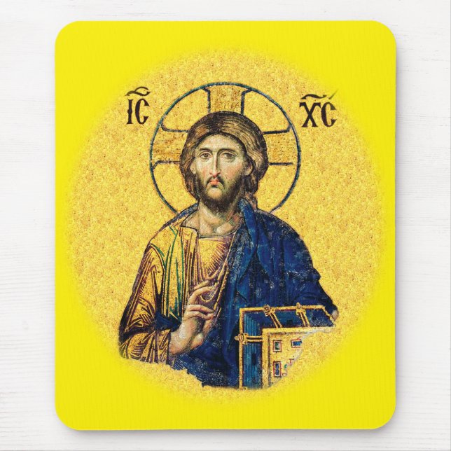 Jesus Christ Pantocrator Mouse Pad (Front)