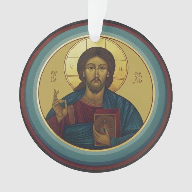Jesus Christ Pantocrator  Ornament (Front)
