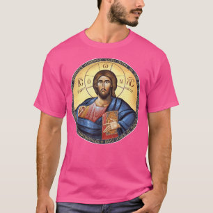 Jesus Christ Pantocrator Orthodox Byzantine Icon T-Shirt