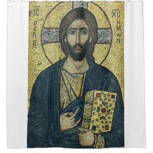 Jesus Christ Pantocrator Shower Curtain