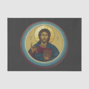 Jesus Christ Pantocrator Tissue Paper