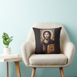 Jesus Christ Pantokrator l Orthodox Christian Cushion