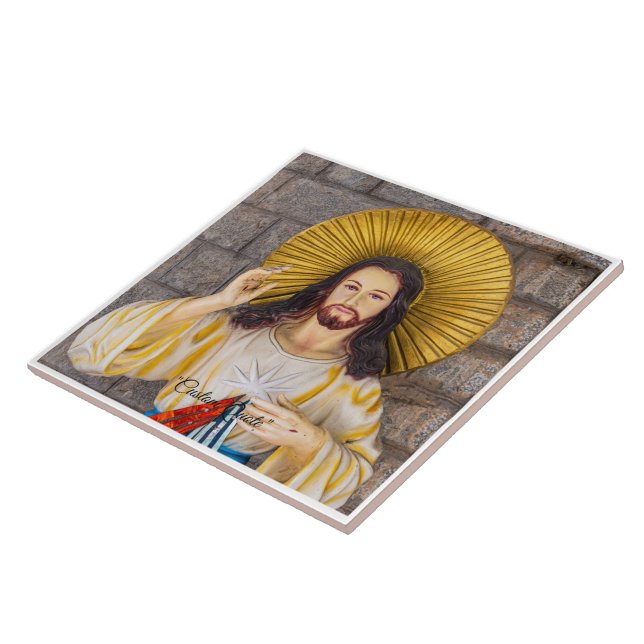 Jesus Christ Photo & Quote Tile (Side)