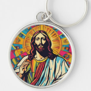 Jesus Christ Popart Keyring