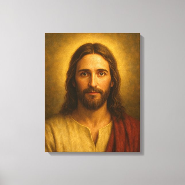 Jesus Christ Portrait #1™ LDS Wall Art Canvas (Front)