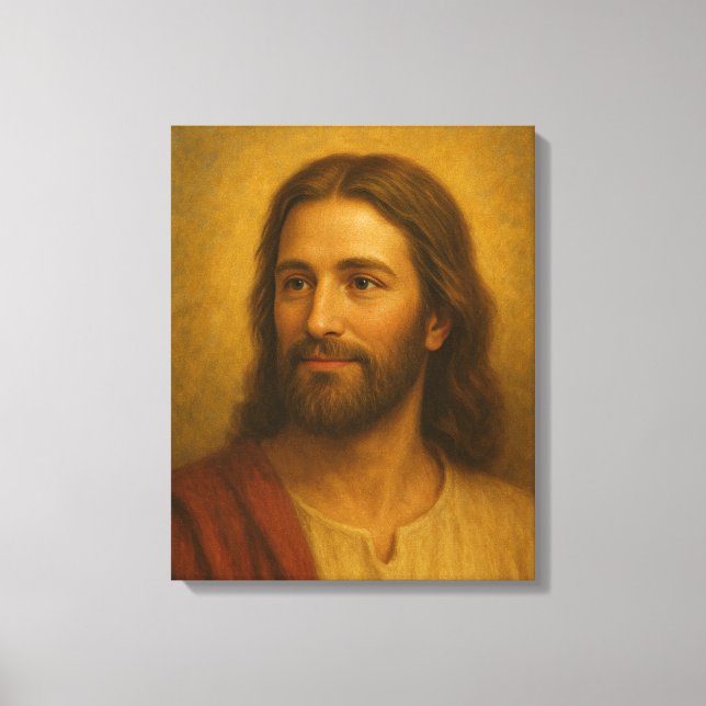 Jesus Christ Portrait #2™ LDS Wall Art Canvas (Front)