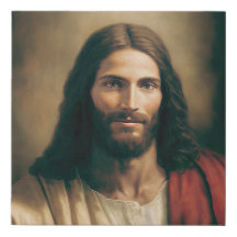 Jesus Christ Portrait - Faux Canvas 10x10