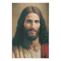 Jesus Christ Portrait - Faux Canvas 24x36