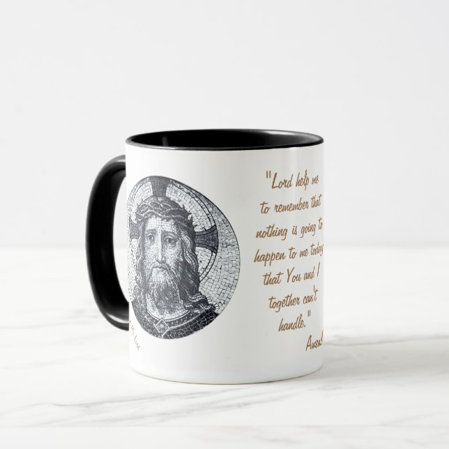 Jesus Christ & Prayer "Protect Me Lord" Coffee Tea Mug (Front Left)