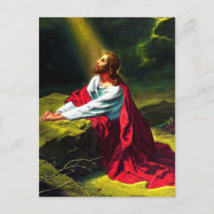Jesus Christ Praying in the Garden of Gethsemane Postcard